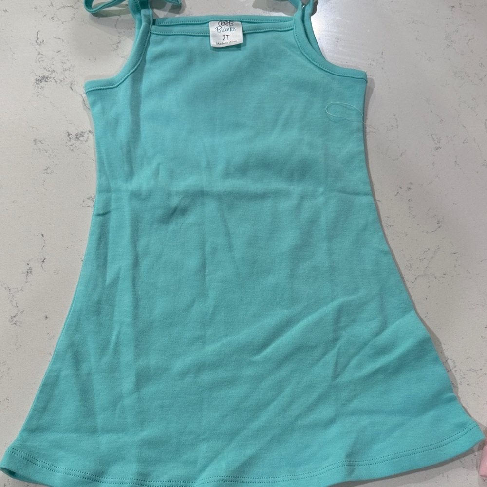 Sleeveless Aqua Kids Dress